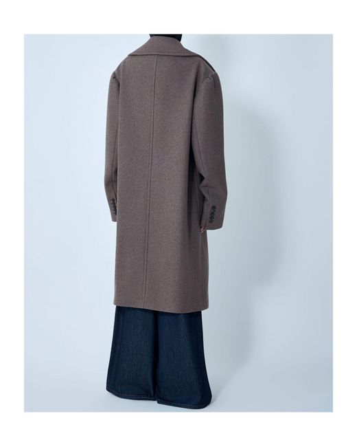 Dries Van Noten Brown Double-Breasted Coat