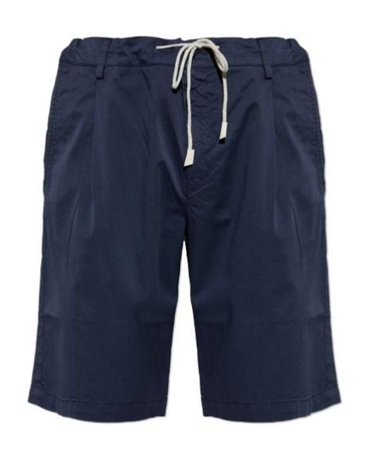 Eleventy Blue Drawstring Bermuda Shorts for men