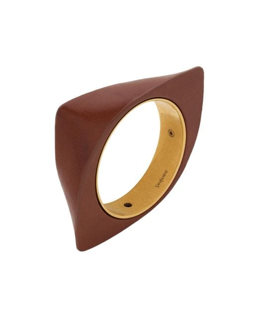 Saint Laurent Brown Logo Bracelet