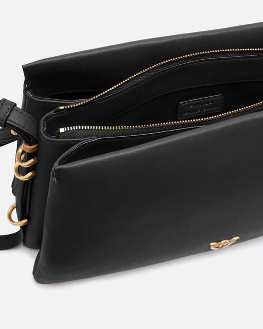 Pinko Black Logo-Plaque Shoulder Bag