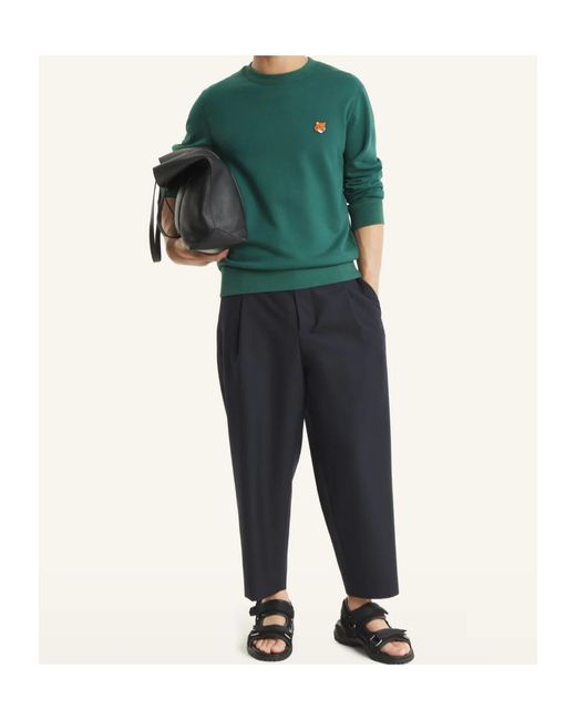Maison Kitsuné Green Maison Kitsuné Fox Head Regular Sweatshirt for men