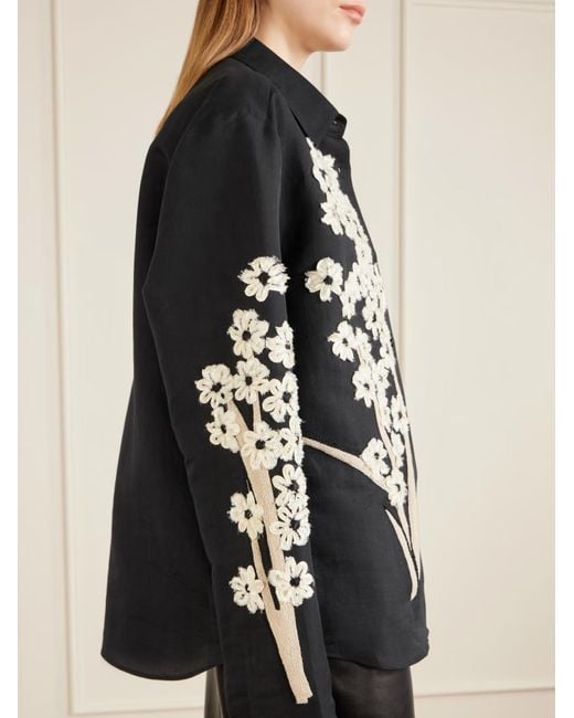 Khaite Black Argo Appliqué Shirt