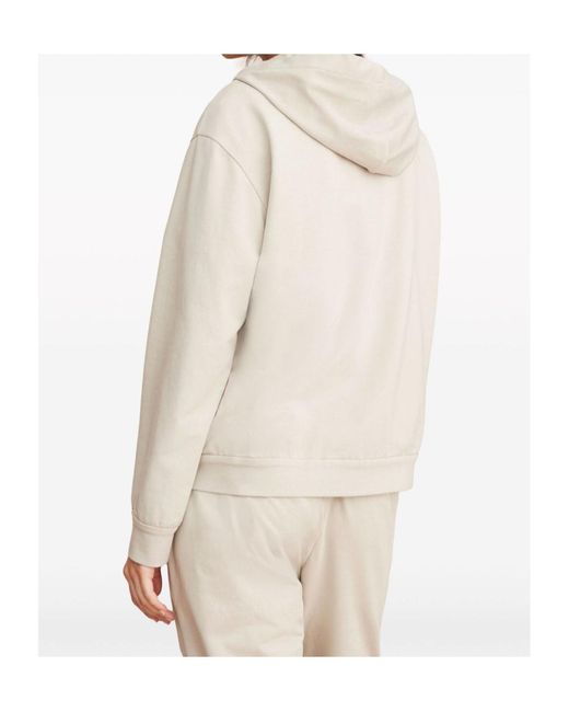 Brunello Cucinelli White Monili Bead-Embellished Zip-Up Hoodie