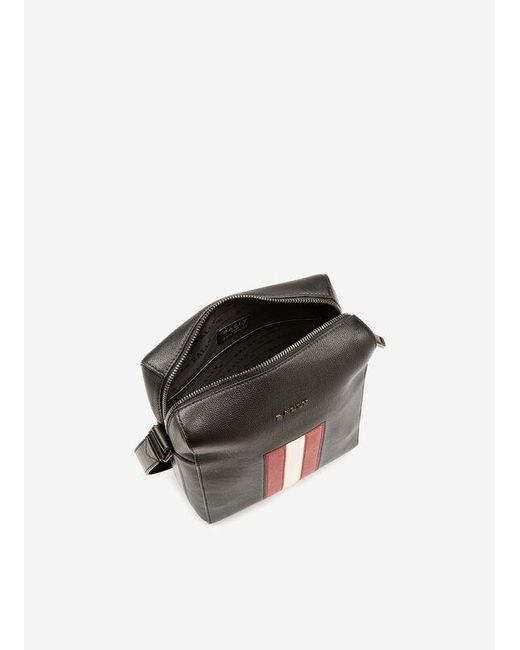 Bally Black Logo Strap Satchel for men