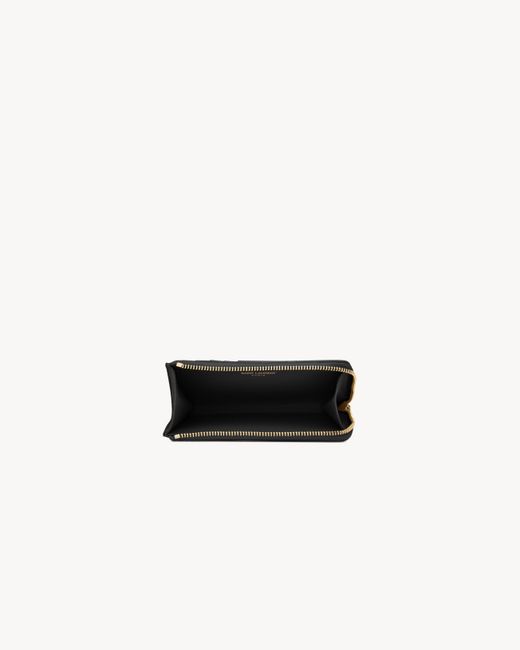 Saint Laurent Black Zipper Card Holder