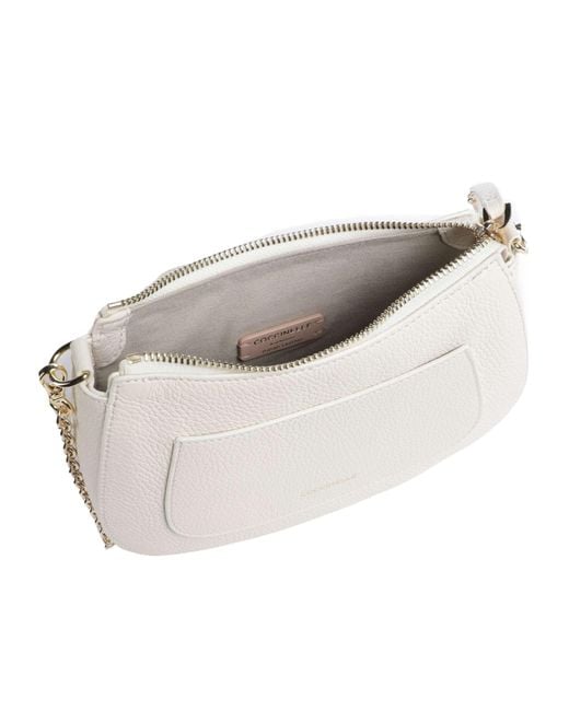 Coccinelle Natural C-Easy Grained Leather Shoulder Bag