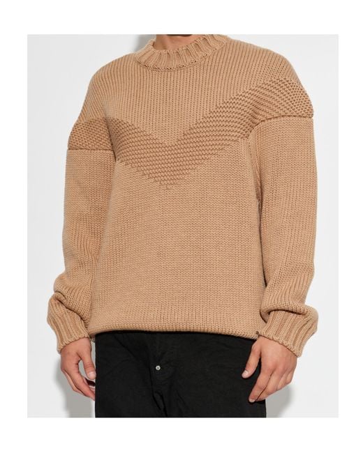 DSquared² Natural Chevron-Knit Sweater for men