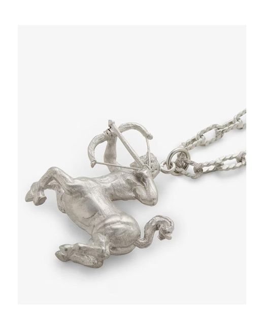 Fendi White Zodiac Sagittarius Necklace