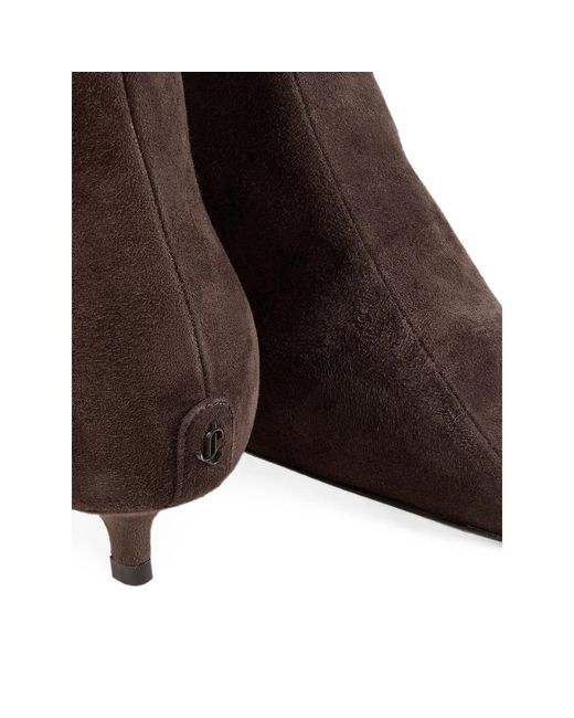 Jimmy Choo Brown Pointed-Toe Ankle Boots