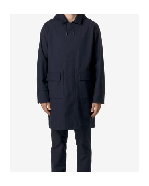 K-Way Blue Poirol Water-Repellent Jacket for men
