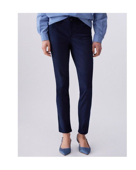 Liu Jo Blue Cotton Trousers