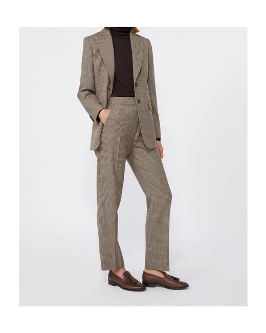 Max Mara Gray High-Waisted Casual Pants