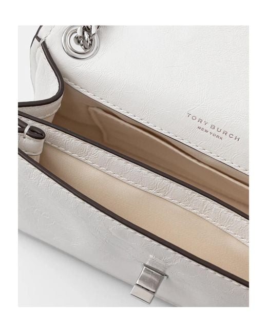 Tory Burch White Kira Small Crossbody Bag