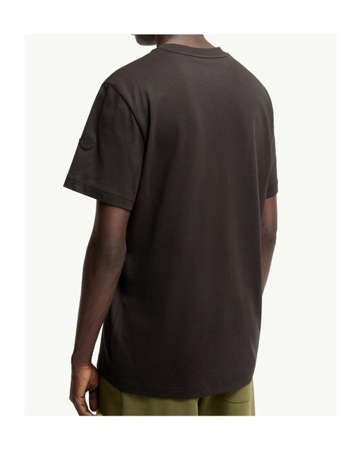 Moncler Black Sketch Logo T-Shirt for men