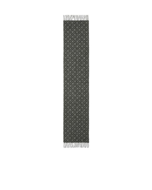Tory Burch Multicolor T Monogram Printed Fringed Scarf