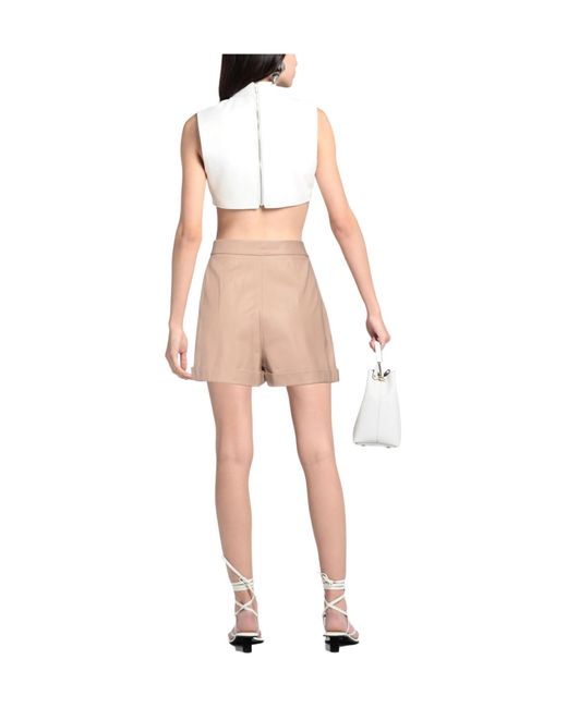 Max Mara Natural Solid Color Shorts