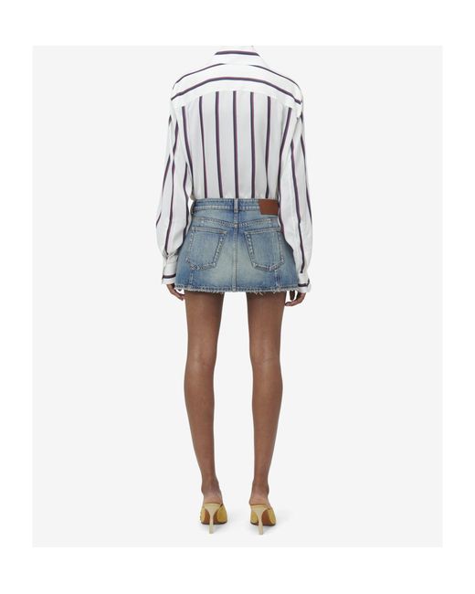 McQueen Blue Denim Mini Skirt