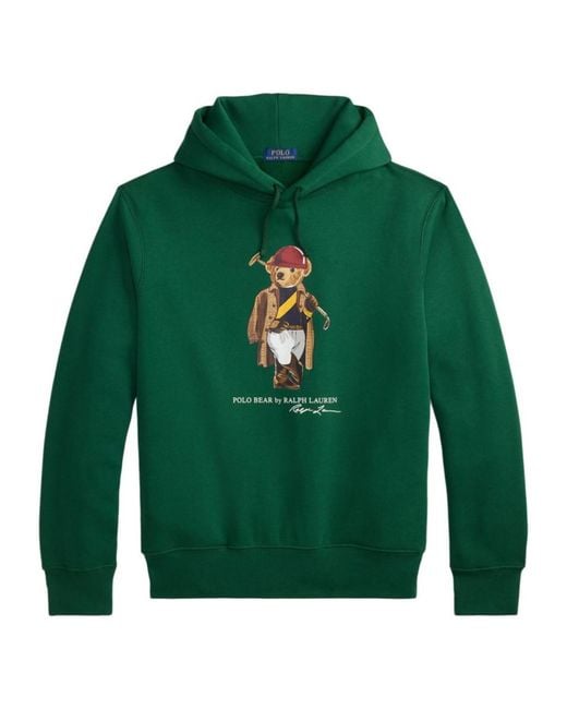 Polo Ralph Lauren Green Polo Bear Drawstring Hoodie for men