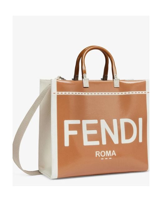 Fendi Brown Sunshine Medium Tote Bag