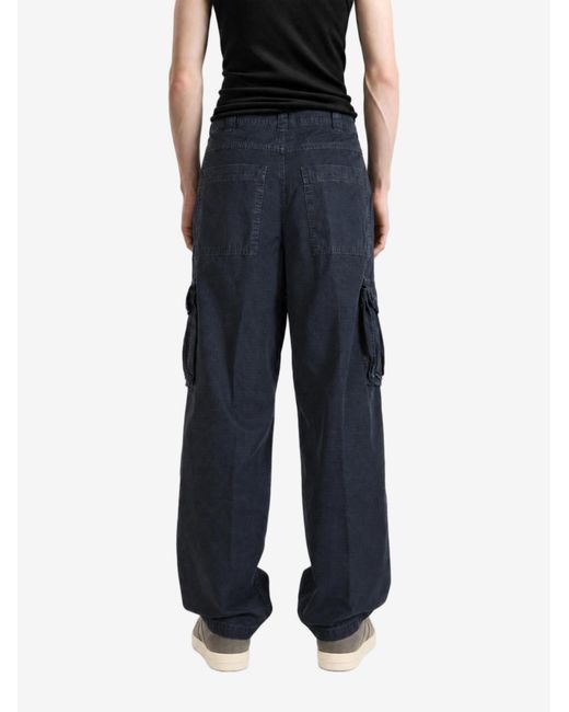 ERL Blue Ripstop Cargo Pants for men