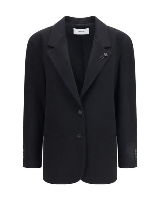Lardini Black Single-Breasted Blazer
