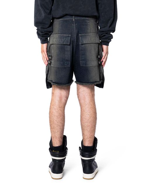 Rick Owens Blue Stefan Cargo Shorts for men
