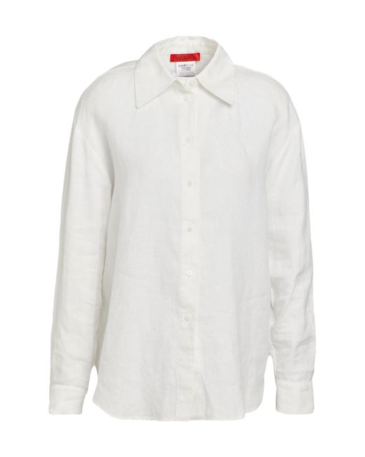 MAX&Co. White Long Sleeve Shirt
