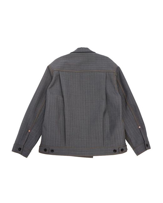 Sacai Gray Long Sleeve Casual Jacket