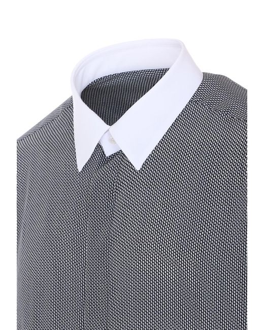 Tom Ford Gray Long-Sleeved Curved Hem Shirt for men
