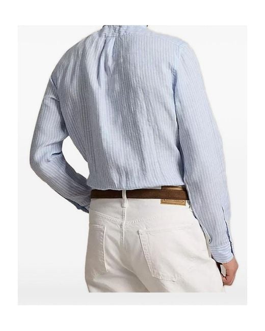 Polo Ralph Lauren Blue Striped Button-Down Shirt for men