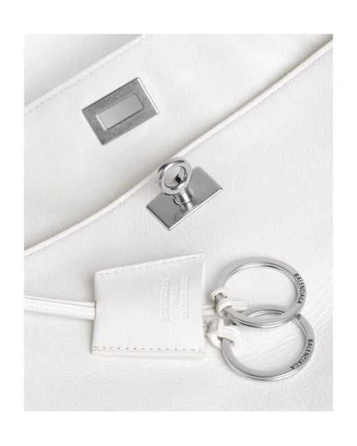 Balenciaga White Rodeo Fringe Detailed Small Handbag