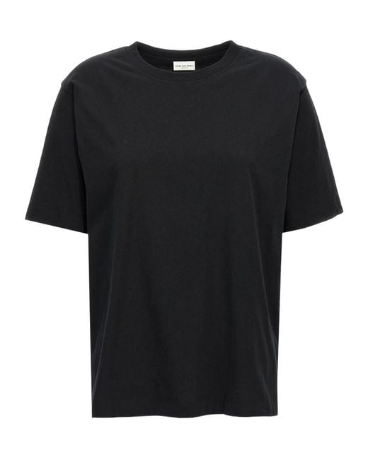 Dries Van Noten Black Crewneck Short-Sleeved T-Shirt