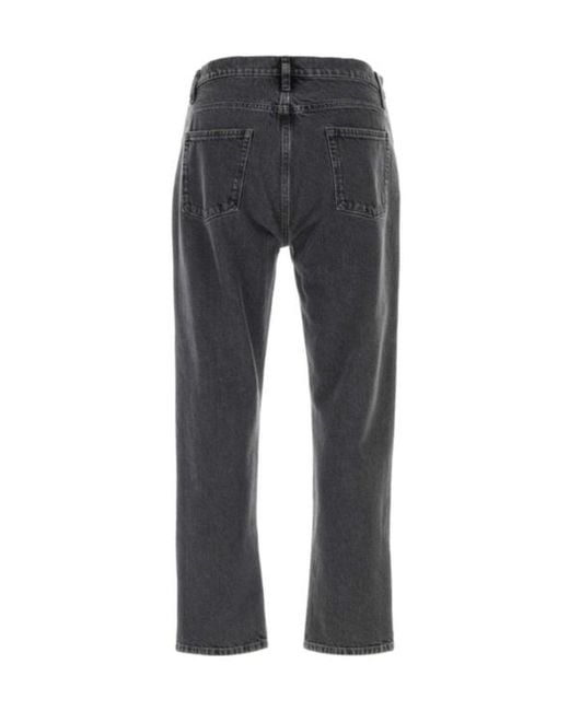 Jil Sander Gray Washed Straight-Leg Jeans for men