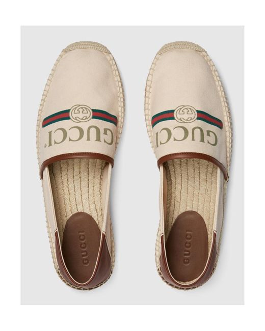 Gucci Natural Logo Canvas Espadrille for men