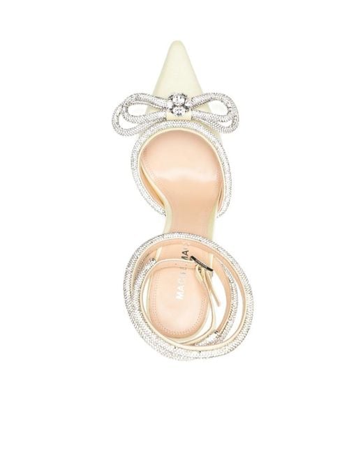Mach & Mach White Open-Toe High-Heeled Sandals