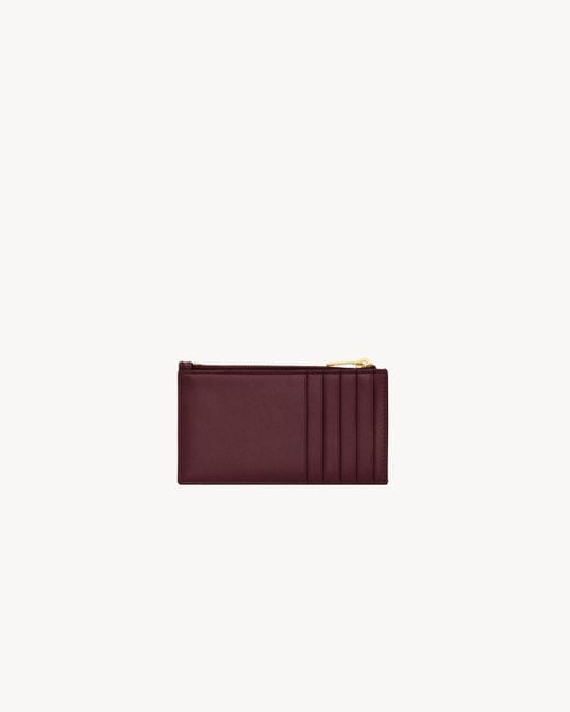 Saint Laurent Purple Logo Card Holder