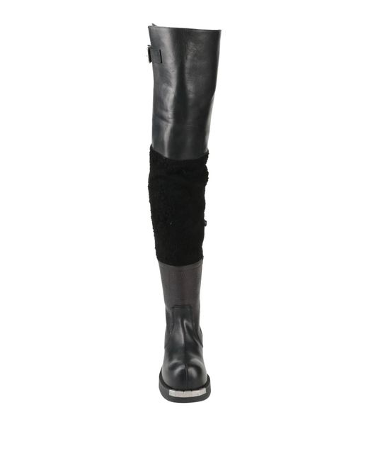MM6 by Maison Margiela White Solid Color Glossy Platform Boots