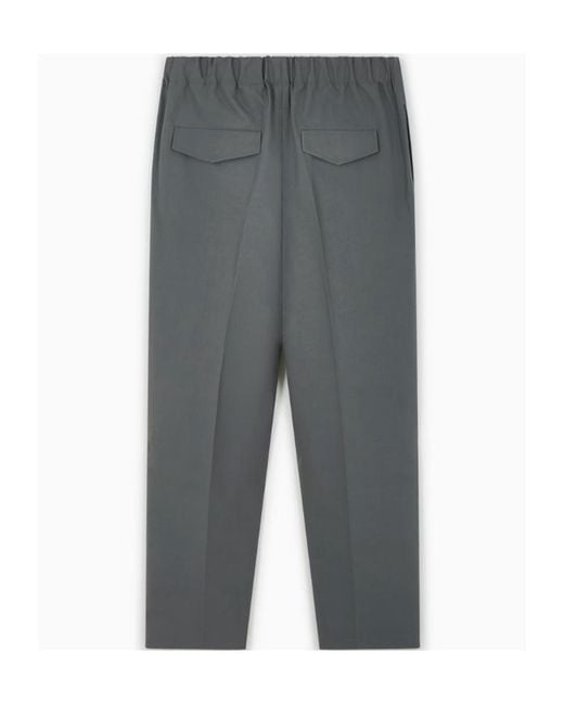 Jil Sander Gray Elasticated-Waist Trousers for men