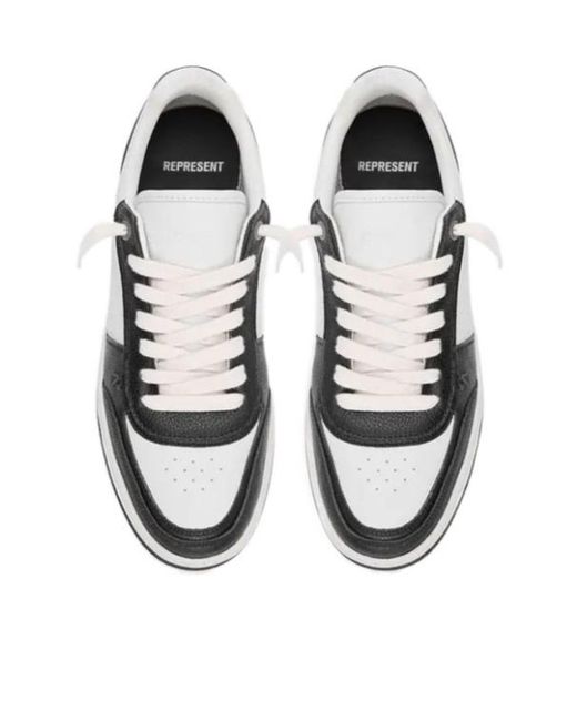 Represent White Initial Lace-Up Sneakers for men