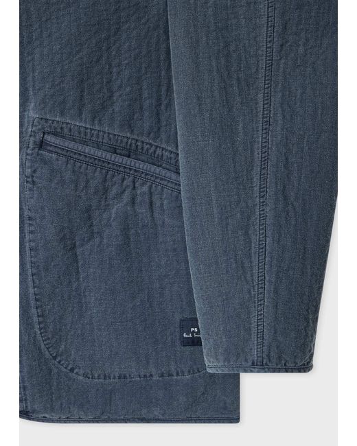 Paul Smith Blue Ps Paul Smith Corduroy Collar Jacket for men