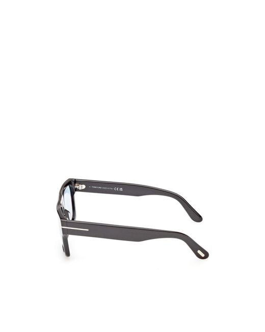Tom Ford White Eyewear Square Frame Sunglasses for men