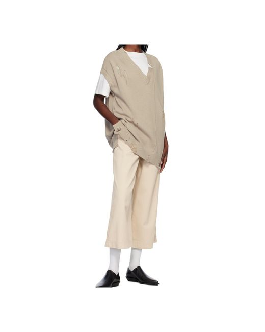 Yohji Yamamoto Natural Distressed Vest for men