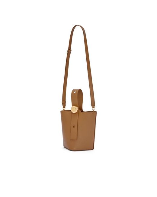Loewe White Pebble Mini Bucket Bag