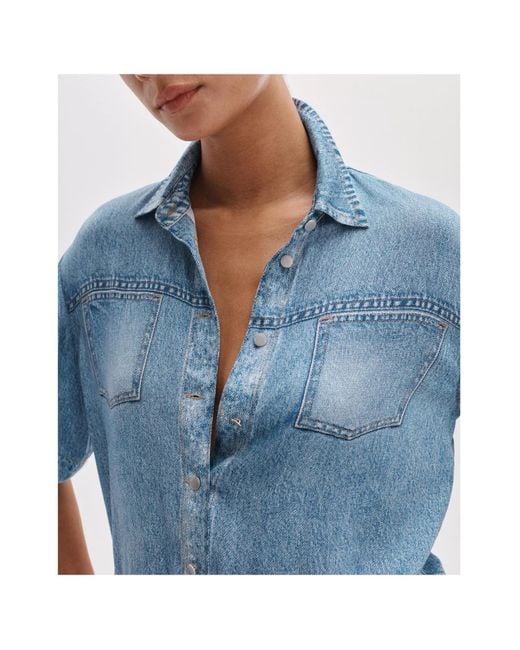 Rag & Bone Blue Short-Sleeved Top