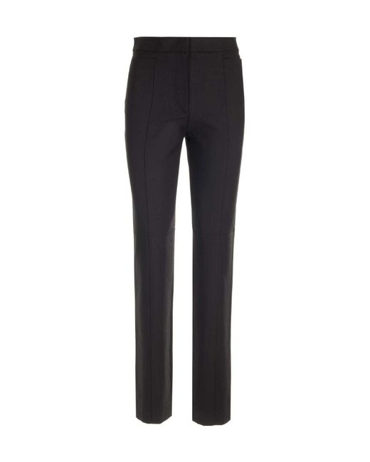 Totême Blue Totême High-Waisted Slim-Cut Trousers