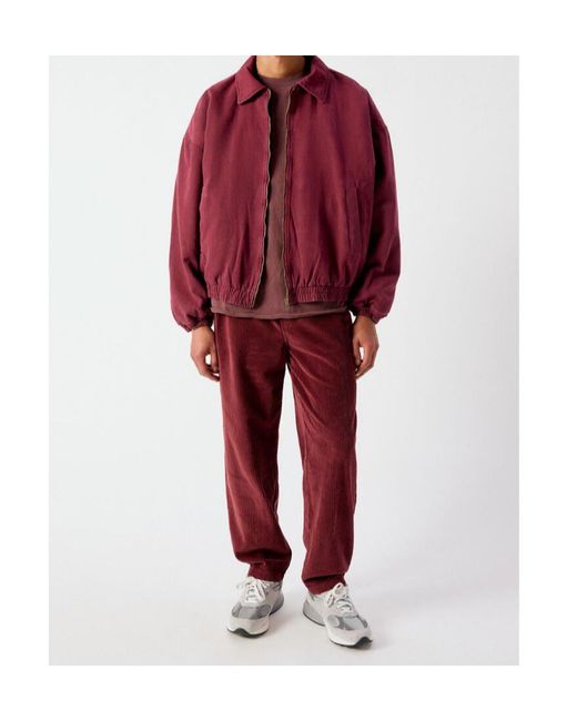 American Vintage Red Elastic-Waist Athletic Pants for men