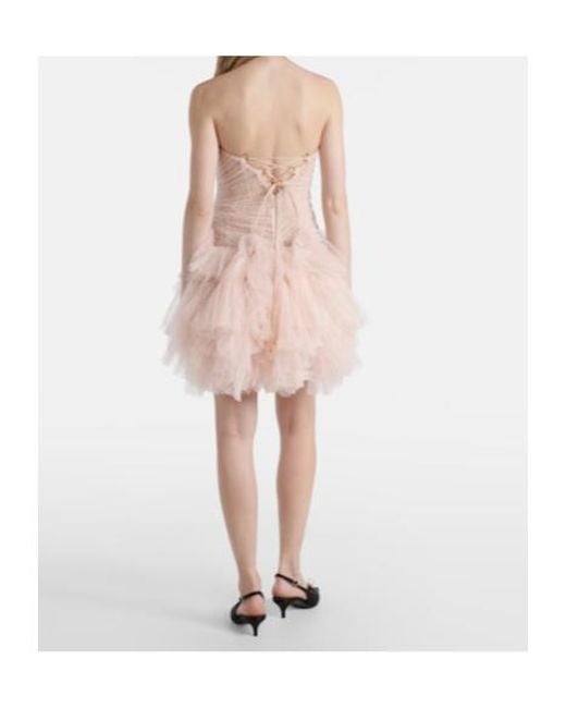 Maria Lucia Hohan Pink Dewi Ruffled Minidress