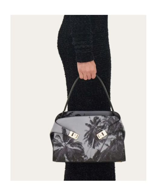 Ferragamo Black Hug Soft Shoulder Bag