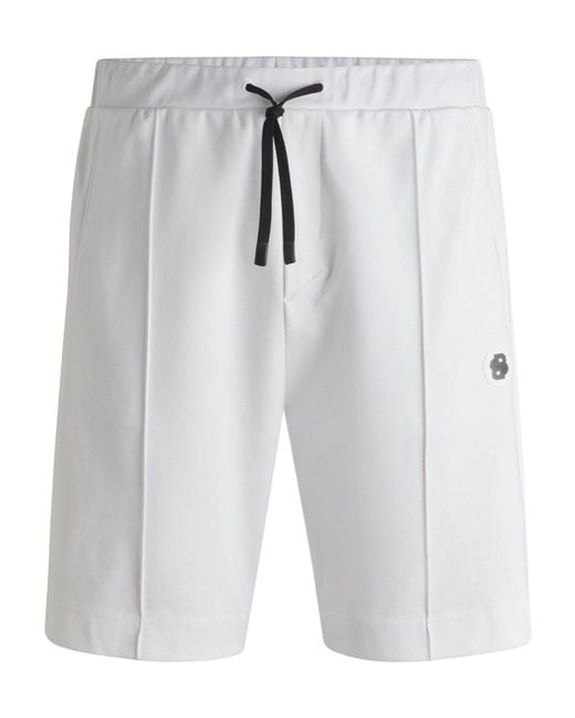 Boss White Solid Color Shorts for men