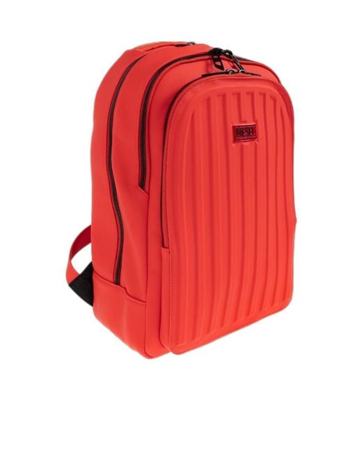 DIESEL Red Functional Business Backpack for men